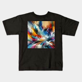 Colorful Emotion: Abstract Expressionist Art Kids T-Shirt